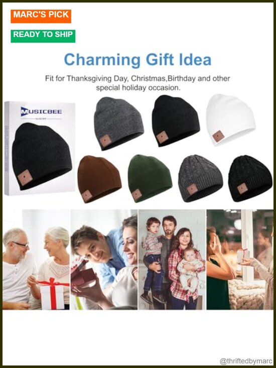 Bluetooth Beanie Cap Wireless Knit Winter Hat with Mic Stereo Speakers main image 4